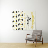 Gefeliciteerd Afgestudeerden Naam aanpassen   Wandkleed (In Situ (horizontaal))