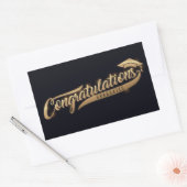 Gefeliciteerd Afgestudeerden Rechthoekige Sticker (Envelop)