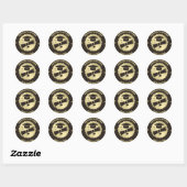 Gefeliciteerd Afgestudeerden Ronde Sticker (Vel)