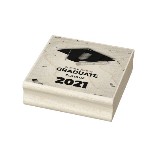 Gefeliciteerd Afgestudeerden Rubber Stempel (Stempel)