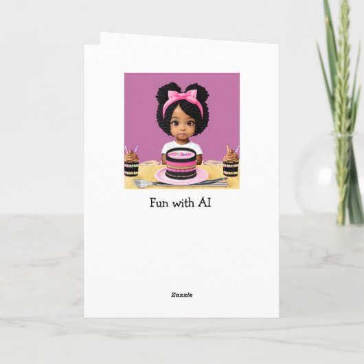 Gefeliciteerd | Afrikaans-Amerikaans kind Kaart (Achterkant)