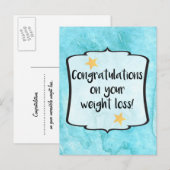 Gefeliciteerd Afslanken Club Weight Loss Succes Briefkaart (Voorkant / Achterkant)