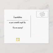 Gefeliciteerd Afslanken Club Weight Loss Succes Briefkaart (Achterkant)