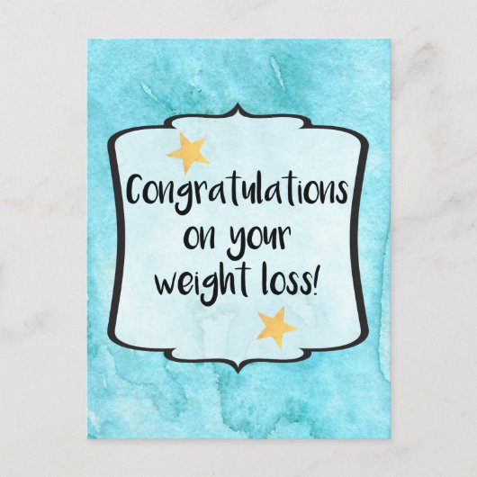 Gefeliciteerd Afslanken Club Weight Loss Succes Briefkaart (Voorkant)