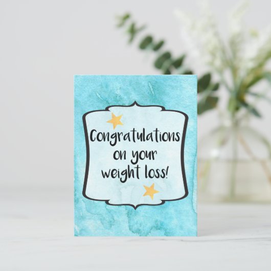 Gefeliciteerd Afslanken Club Weight Loss Succes Briefkaart (Staand voorkant)