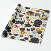 Gefeliciteerd Afstudeer Cadeaupapier (Uitgerold)