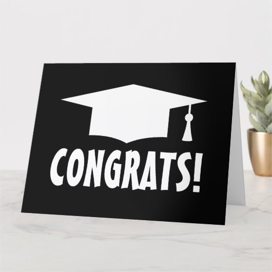 Gefeliciteerd afstudeer felicitaties kaart (Kleine Plant)