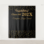 Gefeliciteerd Afstudeer Foto Booth Achtergrond Wandkleed (Voorkant)