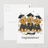 Gefeliciteerd Afstudeer Goldendoodle Honden Briefkaart (Voorkant / Achterkant)