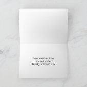 Gefeliciteerd Afstudeer Naam Script Afstuderen Feestdagen Kaart (Binnen)
