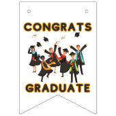 Gefeliciteerd Afstudeer Wimpel Banner (Derde vlag)