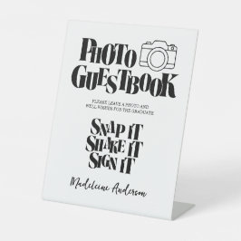 Gefeliciteerd Afstudeeralbum Gastenboek Reclamebord Met Voetstuk