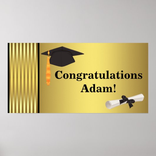 Gefeliciteerd Afstudeerbanner Posters (Voorkant)