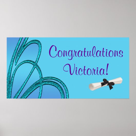 Gefeliciteerd Afstudeerbanner Posters (Voorkant)