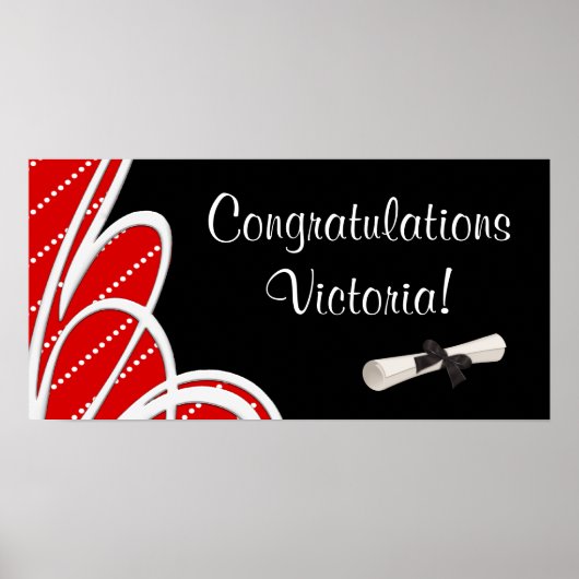 Gefeliciteerd Afstudeerbanner Posters (Voorkant)