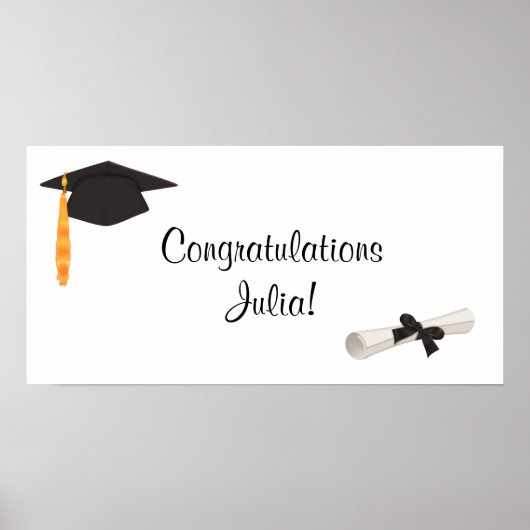 Gefeliciteerd Afstudeerbanner Posters (Voorkant)
