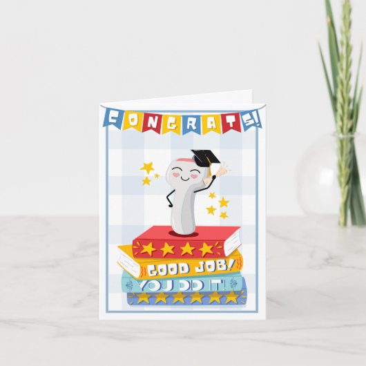 Gefeliciteerd Afstudeercadeau Echografie Bedankkaart (Voorkant)