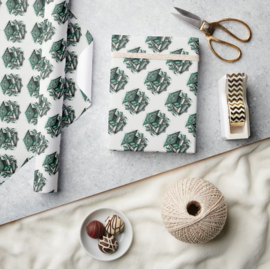Gefeliciteerd, afstudeercap en diploma Afstuderen Cadeaupapier (Crafts)
