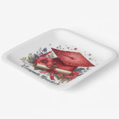 Gefeliciteerd, afstudeercap en diploma Afstuderen Papieren Bordje (Gebogen)