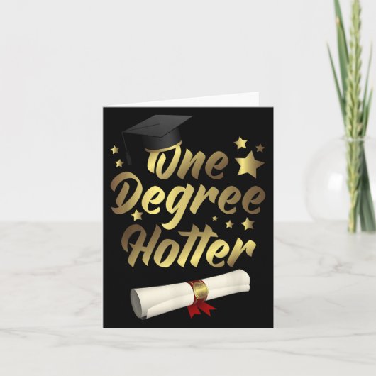 Gefeliciteerd Afstudeercitaat Eén Graad Hottter Kaart (Voorkant)