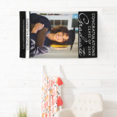 Gefeliciteerd Afstudeerder 1 Foto Zwart Verticaal  Spandoek (Insitu)