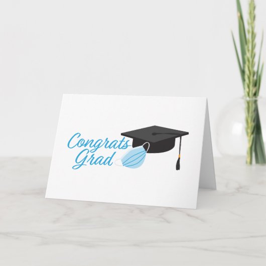 Gefeliciteerd Afstudeerder 2020, Graduation cap en Kaart (Voorkant)