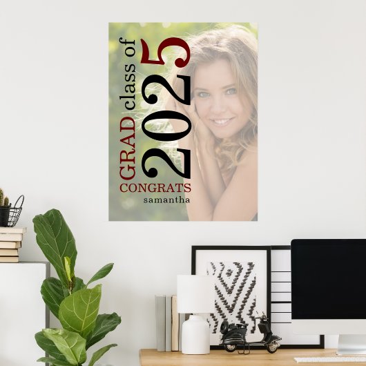 Gefeliciteerd Afstudeerder 2023 Foto Overlay Burgu Poster (Thuiskantoor)