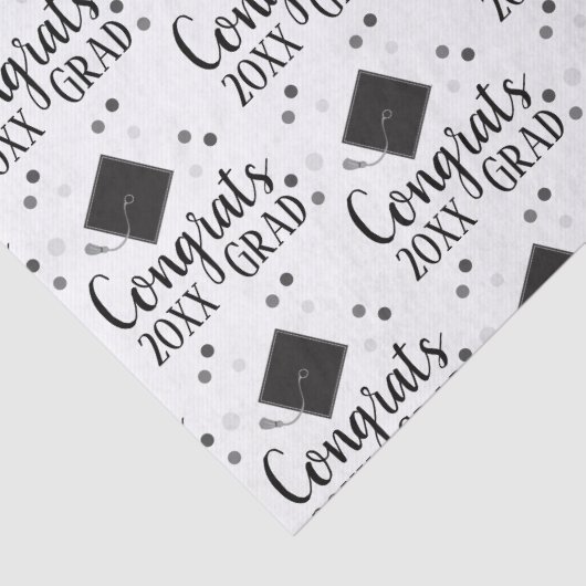 Gefeliciteerd Afstudeerder 2024 inpakpapier Tissuepapier (Detail)