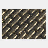 Gefeliciteerd Afstudeerder 2024 Zwart en Gouden Ve Inpakpapier Vel (Voorkant 3)