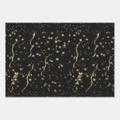 Gefeliciteerd Afstudeerder 2024 Zwart en Gouden Ve Inpakpapier Vel (Voorkant 2)