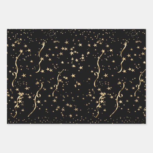 Gefeliciteerd Afstudeerder 2024 Zwart en Gouden Ve Inpakpapier Vel (Voorkant 2)