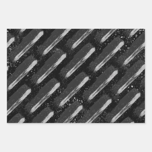 Gefeliciteerd Afstudeerder 2024 Zwart en Zilver Wr Inpakpapier Vel (Voorkant 3)