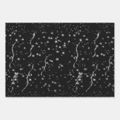 Gefeliciteerd Afstudeerder 2024 Zwart en Zilver Wr Inpakpapier Vel (Voorkant 2)