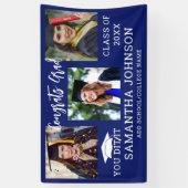 Gefeliciteerd Afstudeerder 2025 Graduation Cap 3 F Spandoek (Verticaal)