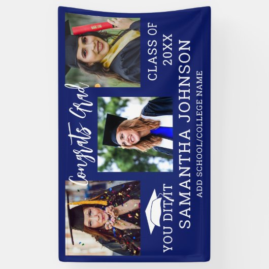 Gefeliciteerd Afstudeerder 2025 Graduation Cap 3 F Spandoek (Verticaal)