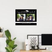 Gefeliciteerd Afstudeerder 2025 zwart-wit foto Poster (Thuiskantoor)
