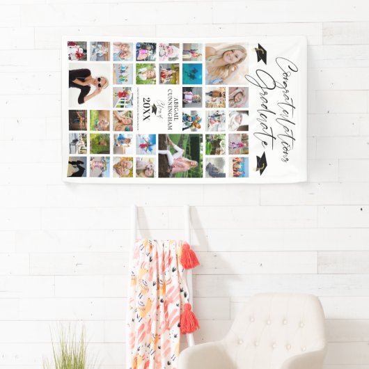 Gefeliciteerd Afstudeerder 35 het Persoonlijke Man Spandoek (Insitu)