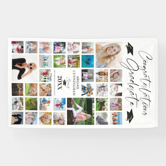 Gefeliciteerd Afstudeerder 35 het Persoonlijke Man Spandoek (Horizontaal)