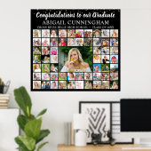 Gefeliciteerd Afstudeerder 59 Foto Collage Confett Poster (Thuiskantoor)