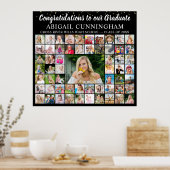 Gefeliciteerd Afstudeerder 59 Foto Collage Confett Poster (Keuken)