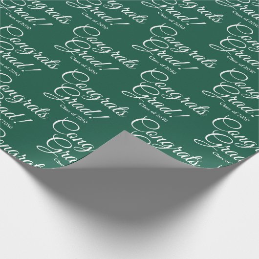 Gefeliciteerd afstudeerder aangepaste klasse jaar  cadeaupapier (Hoek)