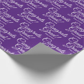 Gefeliciteerd afstudeerder aangepaste klasse jaar  cadeaupapier (Hoek)