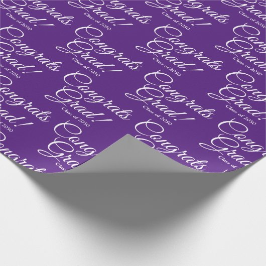 Gefeliciteerd afstudeerder aangepaste klasse jaar  cadeaupapier (Hoek)