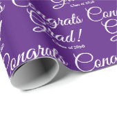 Gefeliciteerd afstudeerder aangepaste klasse jaar  cadeaupapier (Rol Hoek)