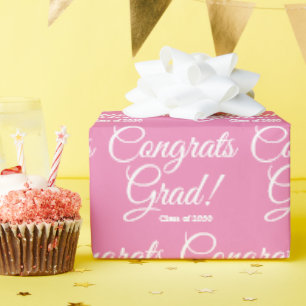 Gefeliciteerd afstudeerder aangepaste klasse jaar  cadeaupapier