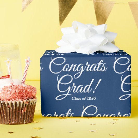 Gefeliciteerd afstudeerder aangepaste klasse jaar cadeaupapier (Verjaardagsfeest)