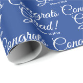 Gefeliciteerd afstudeerder aangepaste klasse jaar  cadeaupapier (Rol Hoek)