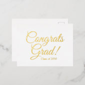 Gefeliciteerd afstudeerder aangepaste script afstu folie feestdagen briefkaart (Voorkant / Achterkant)