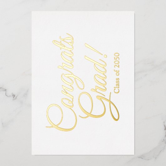 Gefeliciteerd afstudeerder aangepaste script afstu folie feestdagenkaart (Voorkant)
