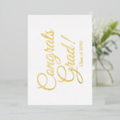 Gefeliciteerd afstudeerder aangepaste script afstu folie feestdagenkaart (Staand Voorkant)